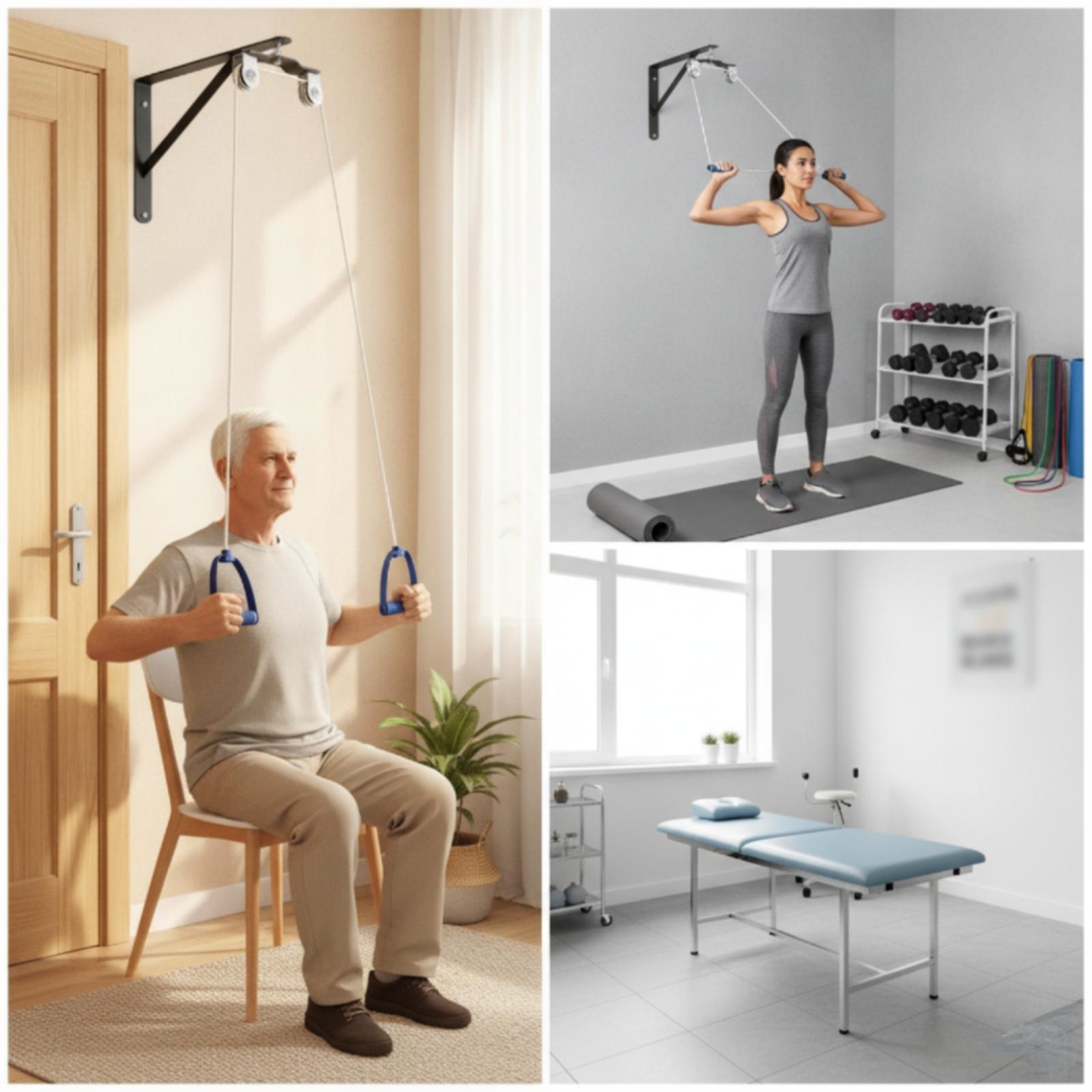 Тренажер для плеч с ручками, о – обзор и цена Pulley Home Gym