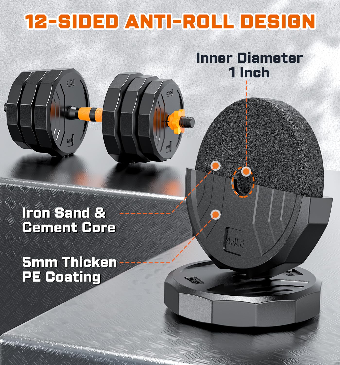 Регулируемая гантель 5-в-1, 33 – обзор и цена Home Gym Used