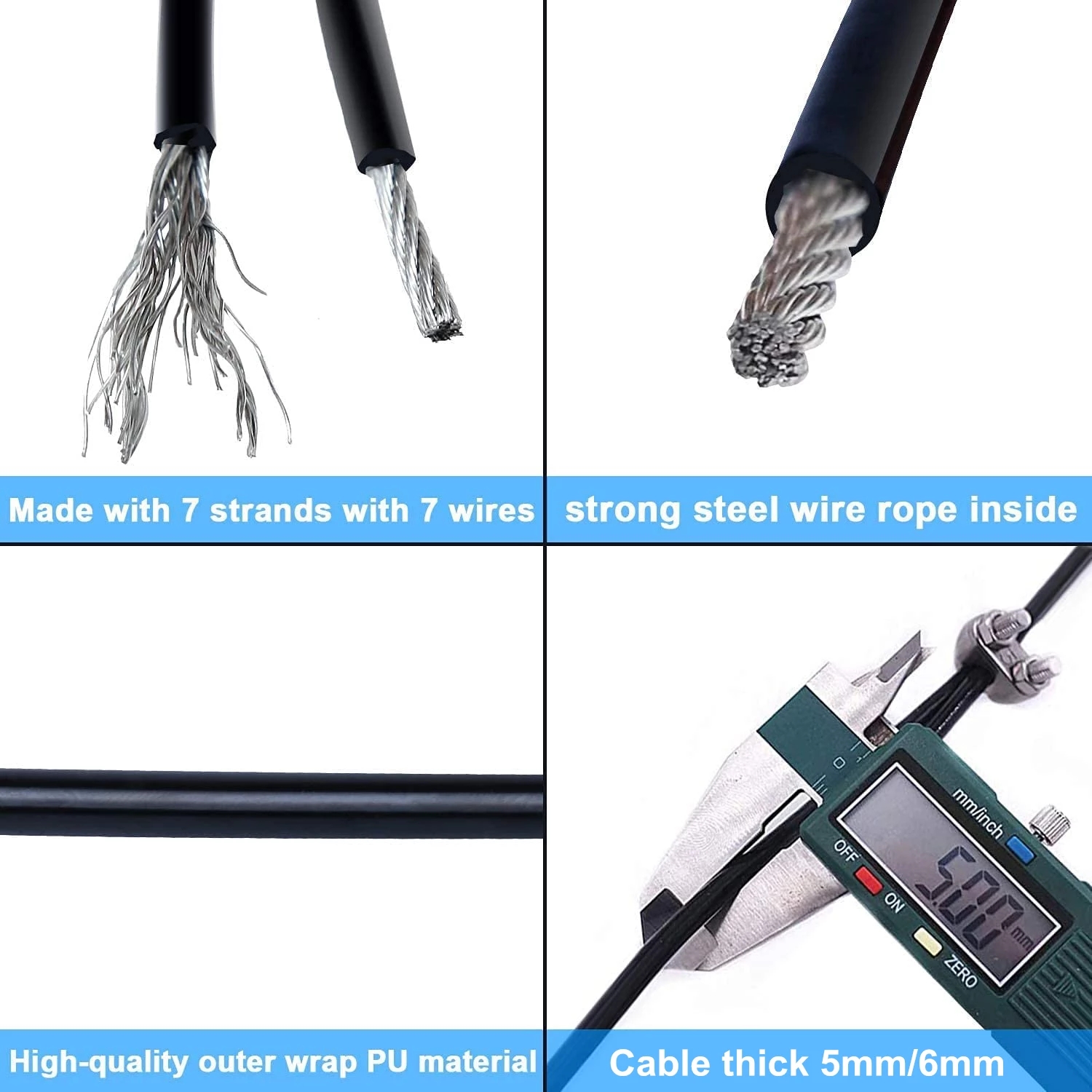 100 метров, толщина 4/5/6 мм,  – обзор и цена Home Gym Cable
